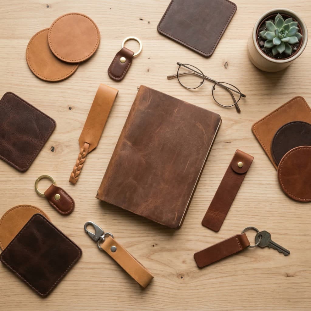 Leather engraving material